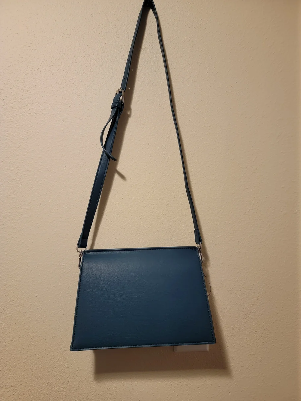 Badgley Mischka Navy Leather Crossbody Bag